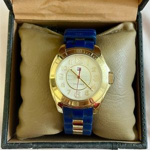 Woman Tommy Hilfiger Watch Gold and Blue